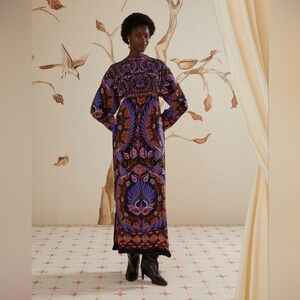 Farm Rio Black Heart Forest Maxi Dress